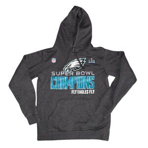 Gray Eagles NFL Pro Line Super Bowl Champions Fly Eagles Fly Hoodie Small